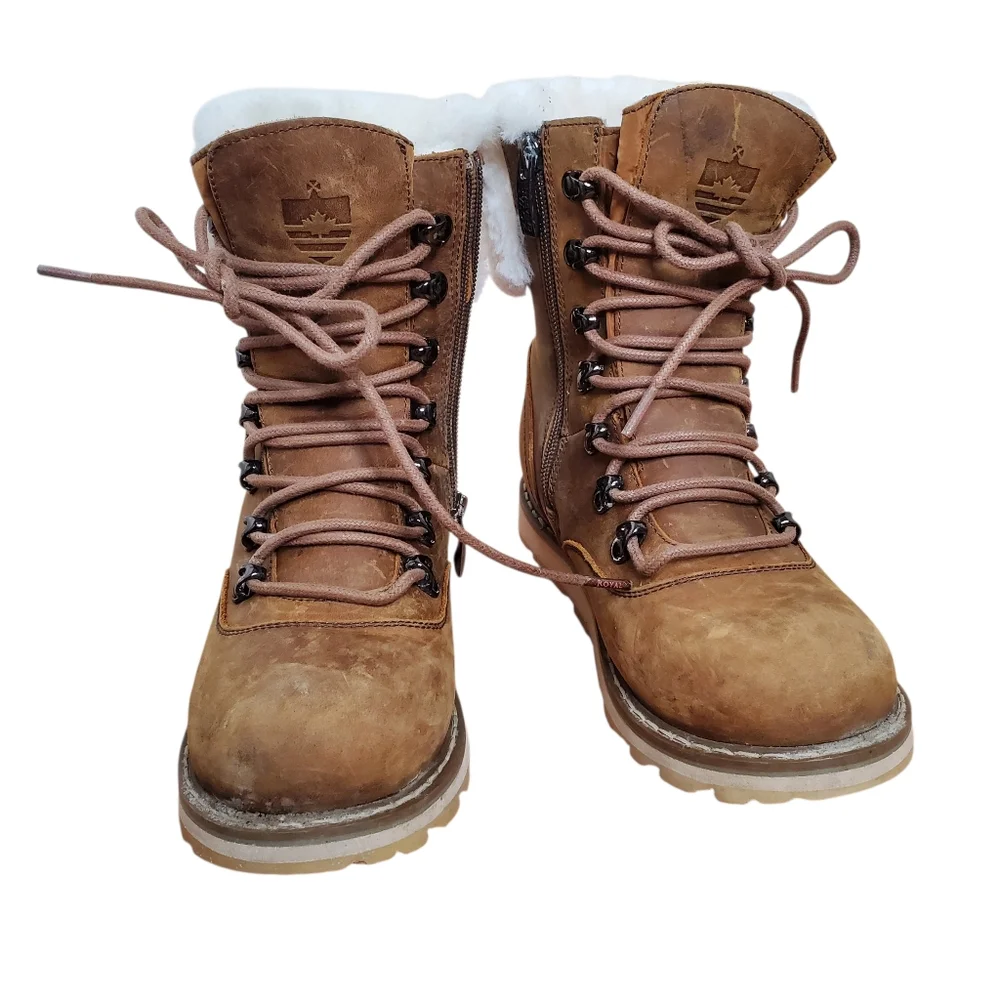 Royal Canadian Cambridge Waterproof Sherling Boot Size 7 Hiking Snow